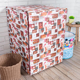 Kuber Industries Washing Machine Cover | Dil Check Print Washing Machine Cover | Soft PVC | Front Load Washing Machine Cover | White